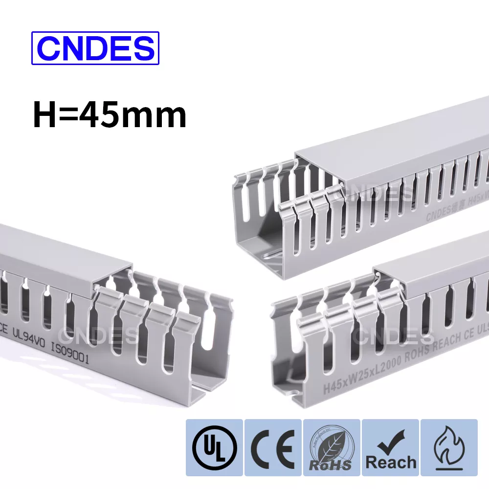 Duct Clúdach Sreang PVC Slotted Airde 45mm