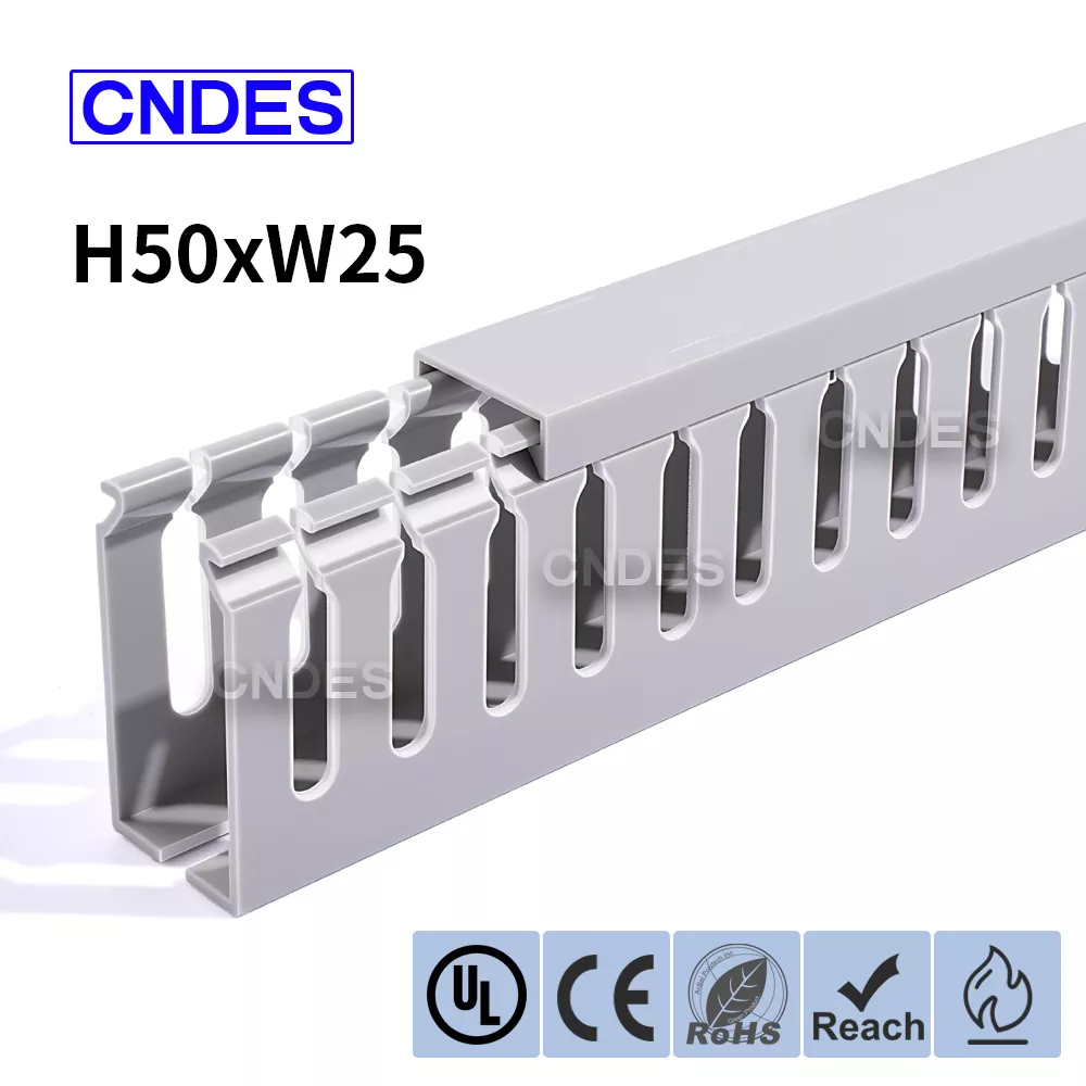 Ducht Comh-Aireachta Leictreach Sliotán 50 × 25mm PVC