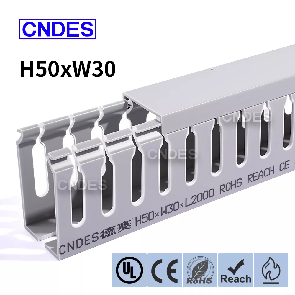 50×30 Slotted PVC Cábla Eagraíocht Ducht