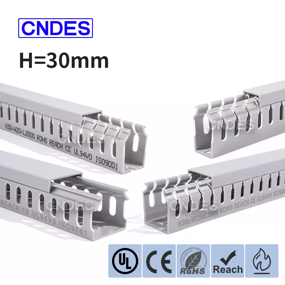 Duct Bainistíochta Cábla PVC Slotted Airde 30mm